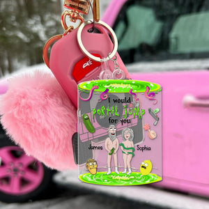 Personalized Gifts For Naughty Couple Keychain 04kadc020824hg - Keychains - GoDuckee