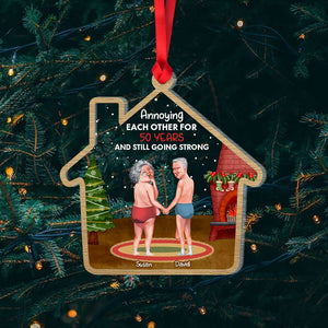 Annoying Each Other, Couple Gift, Personalized Acrylic Ornament, Funny Old Couple Ornament, Christmas Gift - Ornament - GoDuckee