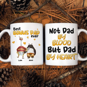 Personalized Gifts For Step Dad Coffee Mug Not Dad By Blood But Dad By Heart 01QHPU230124 Father's Day Gifts - Coffee Mugs - GoDuckee