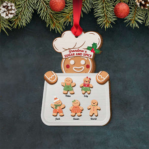 Family's Sugar And Spice, Gift For Family, Personalized Wood Ornament, Gingerbread Kids Ornament, Christmas Gift 02PGHN120923 - Ornament - GoDuckee