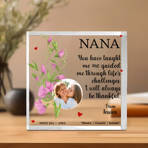 Custom Photo Gifts for Grandma Plaque Always Be Thankful - Shaped Plaques - GoDuckee