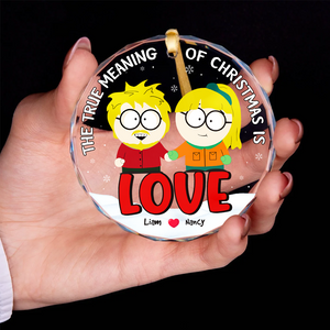 Personalized Gifts For Couple Christmas Ornament, Cartoon Character 03tgpu281024hg - Ornament - GoDuckee