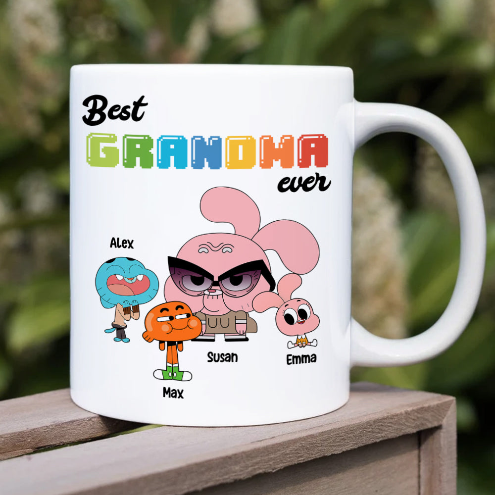 Best Grandma Ever, Gift For Grandma, Personalized Mug, Granny And Kids Mug 04DNHN170423 - Coffee Mug - GoDuckee