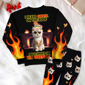 Personalized Custom Photo Gifts For Pet Lovers Combo 3d Shirt & Legging, Fireplace 04TGLU281024 - AOP Products - GoDuckee