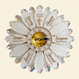 Christian Faith Acrylic Hanging Wall Clock – Personalized Gifts For Christian 06nadt251225 - Hanging Wall Clock - GoDuckee