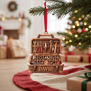 Mechanic Tool Box Acrylic Ornament - Personalized Gifts For Mechanic 01tttn101026 - Ornament - GoDuckee