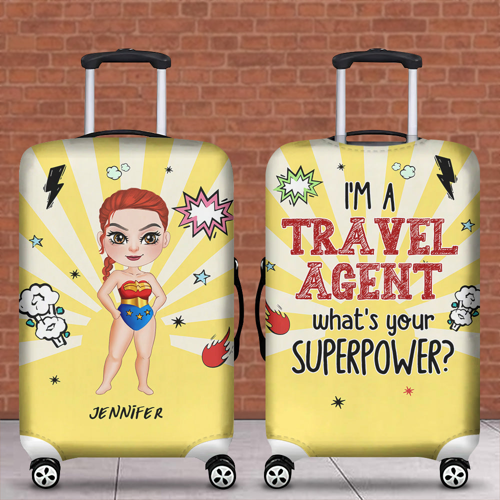 I'm A Travel Agent, Gift For Travel Girl, Personalized Luggage Cover, Traveling Girl Luggage Cover 05OHHN260723PA - Tote Bag - GoDuckee