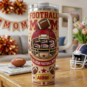 Football Mom 40oz Tumbler - Personalized Gifts For Mother's Day 03tyta210426 - Tumbler Cup - GoDuckee