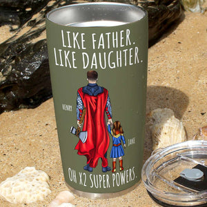 Personalized Gifts For Dad Tumbler Like Father Like Daughter 03DTDT270124PA - Tumbler Cups - GoDuckee