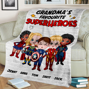 Gift For Grandma, Personalized Grandkids Blanket 04TOTN160823HA - Blanket - GoDuckee