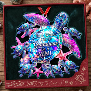 Grandma Turtle Christmas Ornament - Personalized Gifts For Grandma 04huta240826
