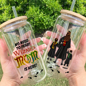 Personalized Gifts For Mom Glass Can Wizard Mom Is Here 06HUDT220324TM - Drinkware - GoDuckee