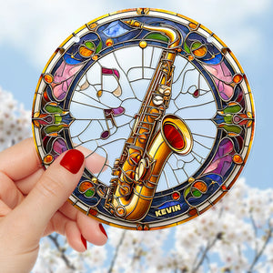 Personalized Gifts For Music Lovers, Saxophone Acrylic Suncatcher Ornament 05ACDT300824 - Ornament - GoDuckee