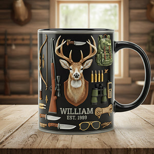 Hunting Black Coffee Mug - Personalized Gifts For Hunting Lovers 01kita171225 - Coffee Mug - GoDuckee