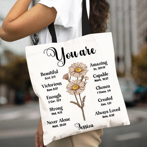 Personalized Gifts For Christian Tote Bag Birth Month Flower - Tote Bag - GoDuckee
