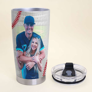 Baseball Couple, Personalized Tumbler, Best Couple Gifts - Tumbler Cup - GoDuckee