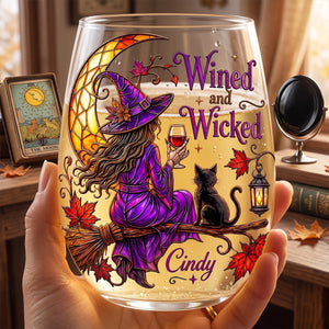 Witch Stemless Glass Egg Cup - Personalized Halloween Gifts For Her 02hutn310726 - Glass Egg Cup - GoDuckee