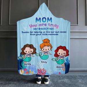 Personalized Gifts For Mom Wearable Blanket Hoodie Truly Mermazing Mom 04htpu010324 - Blankets - GoDuckee