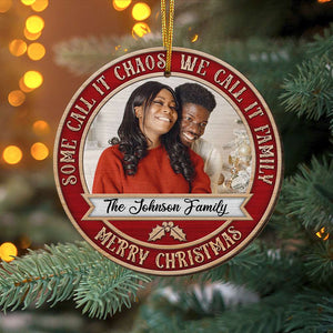 Family Together We Have It All Personalized Wood Ornament - Upload Family's Image - Ornament - GoDuckee