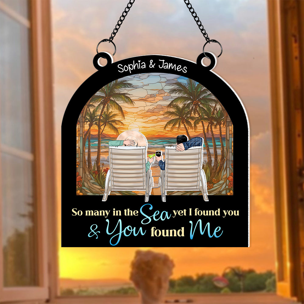 Personalized Gifts For Couple Suncatcher Ornament 01pgdc080824tm - Ornament - GoDuckee