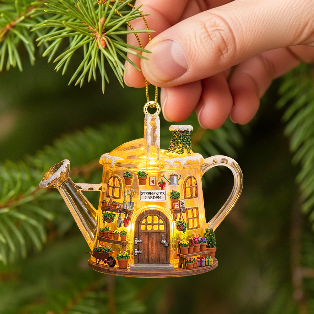 Cozy Garden House Acrylic Ornament, Personalized Gifts For Gardeners 07qhtn040925-Homacus