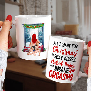 Romantic Couple, All I Want For Christmas Is Sexy Kisses, Personalized Coffee Mug, Couple Gifts, Gifts For Him/Her, Unique Christmas Gifts - Coffee Mug - GoDuckee