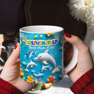 Best Dolphin Mom Coffee Mug - Personalized Gifts For Mother 03QHLU080425 - Coffee Mug - GoDuckee
