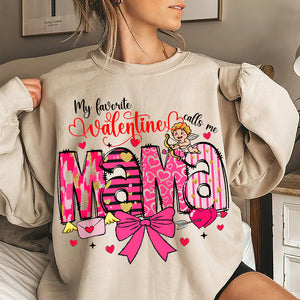 Personalized Gifts For Mama Valentine Sweatshirt Little Cupid Babies 01XQLU111224 - AOP Products - GoDuckee