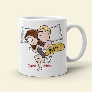 Sorry For Farting When You Spoon Me - Personalized Coffee Mug - Gifts For Couple - Funny Couple Mug - Coffee Mug - GoDuckee
