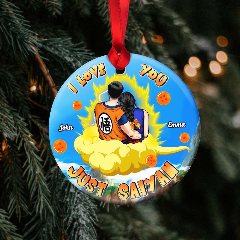 I Love You, Couple Gift, Personalized Ceramic Ornament, Couple Hugging Ornament, Christmas Gift 02HTHN160923HH - Ornament - GoDuckee