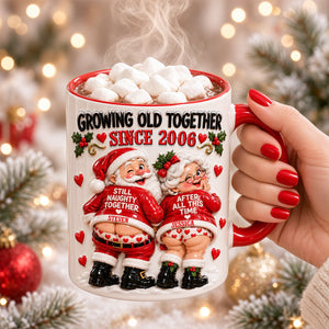 Naughty Old Santa Couple Accent Mug - Personalized Christmas Gifts For Couples 01todh211026 - Coffee Mug - GoDuckee