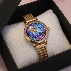 Custom Photo Heaven Angel Mesh Strap Quartz Watch Christmas Memorial Gifts 03hutn290725 - Quartz Watch - GoDuckee