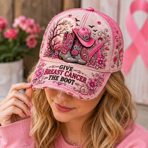 Cowgirl Breast Cancer Personalized Classic Cap 03NADH240826
