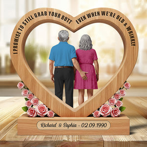 Old Couple Acrylic Plaque - Personalized Gifts For Couple 04ohqn290525 - Shaped Plaques - GoDuckee