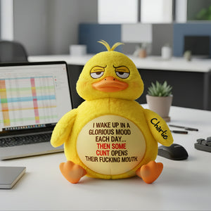 Grumpy Duck Shaped Pillow - Personalized Gifts For Officers 06TOLU151125 - Pillow - GoDuckee