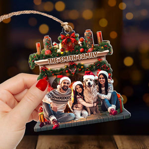 Custom Photo Gifts For Family Ornament Christmas 02XQLU280924 - Ornament - GoDuckee