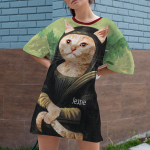 Custom Photo Gifts For Cat Lover Raglan Dress Lady Cat 03HUDT130124 - 3D Shirts - GoDuckee