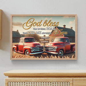 Personalized Gifts For Couple Canvas Print 03ohtn111224 God Bless The Broken Road That Led Me Straight To You - Poster & Canvas - GoDuckee