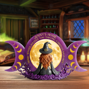 Witch Plaque - Personalized Gifts For Magic Lovers 02ohpu300525 - Shaped Plaques - GoDuckee