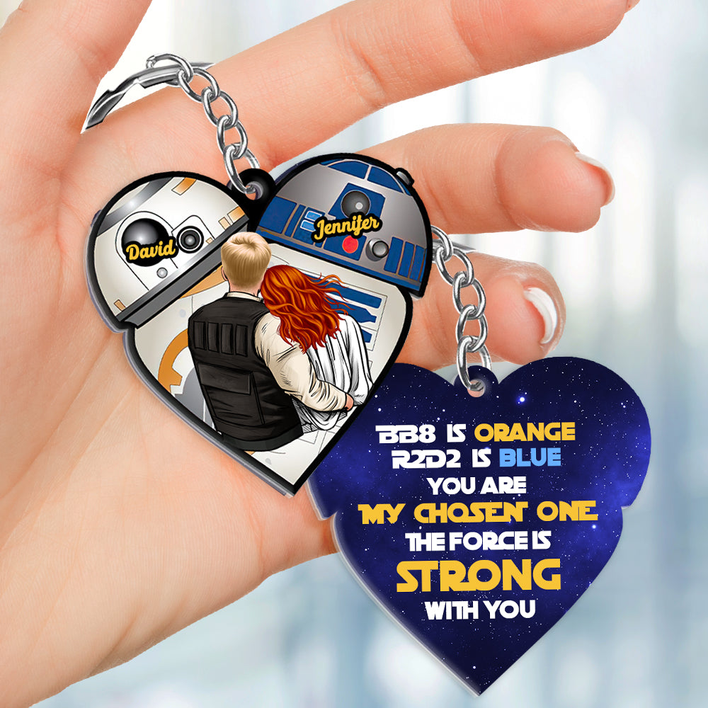 Gift For Couple, Personalized Keychain, Couple Hugging Keychain, Anniversary Gift 04HTHN050723HH - Keychains - GoDuckee