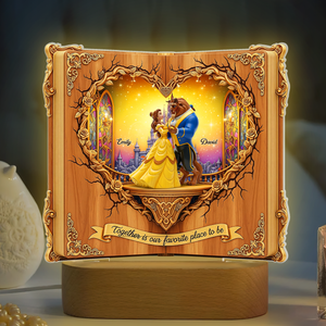 Enchanted Couple Book LED Light - Personalized Gift For Couple 02OHPU080725 - Led Night Light - GoDuckee