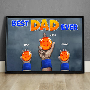 Personalized Gifts For Dad Canvas Print Best Dad Ever 02QHPU040424 - Canvas Print - GoDuckee