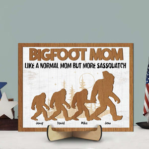 Personalized Gifts For Mom Wood Sign Sassquatch Bigfoot Mom - Wood Signs - GoDuckee
