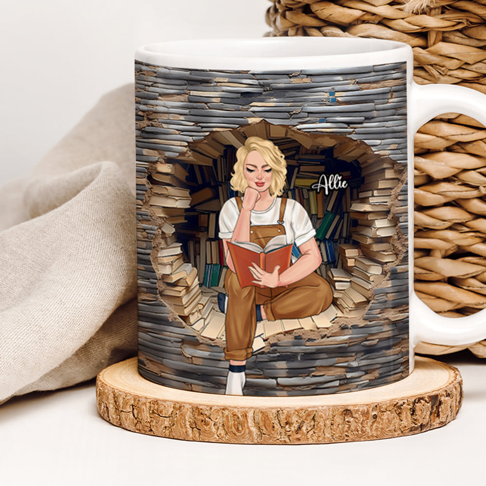 Personalized Gifts For Book Lovers Coffee Mug Reading Girl - Coffee Mugs - GoDuckee