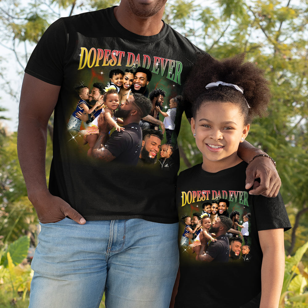 Custom Photo Gifts For Dad Shirt Dopest Dad Ever - 2D Shirts - GoDuckee