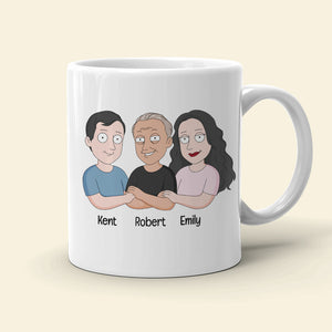 Proud Father And Dumb Kid- Personalized Coffee Mug- Gift For Dad- Dad Cartoon Mug-DR-WHM-06dnqn180423 - Coffee Mug1 - GoDuckee