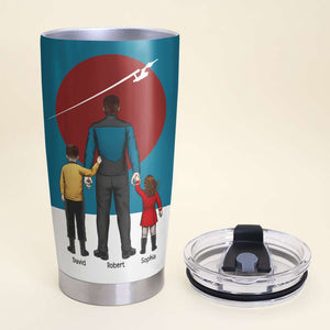 Best Captain Dad TT Personalized Tumbler Gift 06dnqn240523hh - Tumbler Cup - GoDuckee