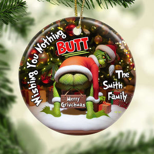 Personalized Gifts For Family, Ceramic Ornament 01HUDT240724 Naughty Ornament - Ornament - GoDuckee