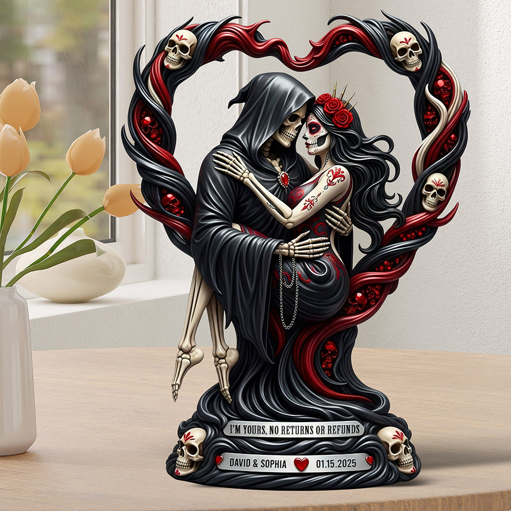 Love To Death Acrylic Plaque Personalized Gifts For Couple 05TGQN180625 - Shaped Plaques - GoDuckee