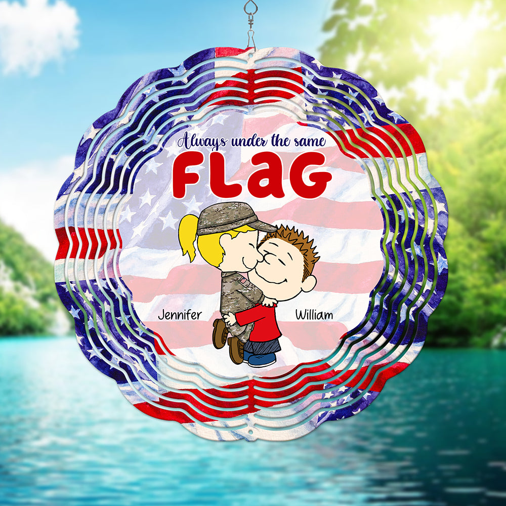 Personalized Gifts For Veteran Couple Wind Spinner 04toqn160125hg - Ornament - GoDuckee